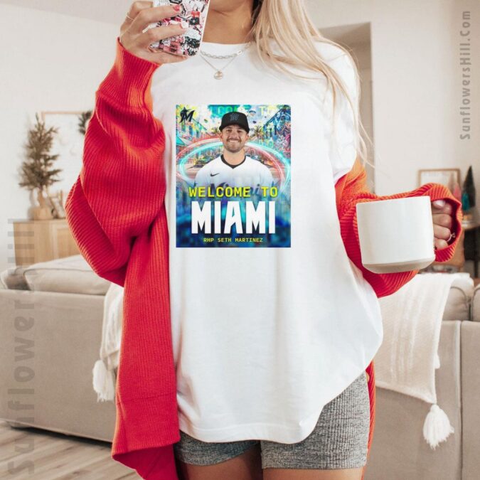 Miami Marlins Welcome Back Seth Martinez T-Shirt - 305 Baseball Fan Gear