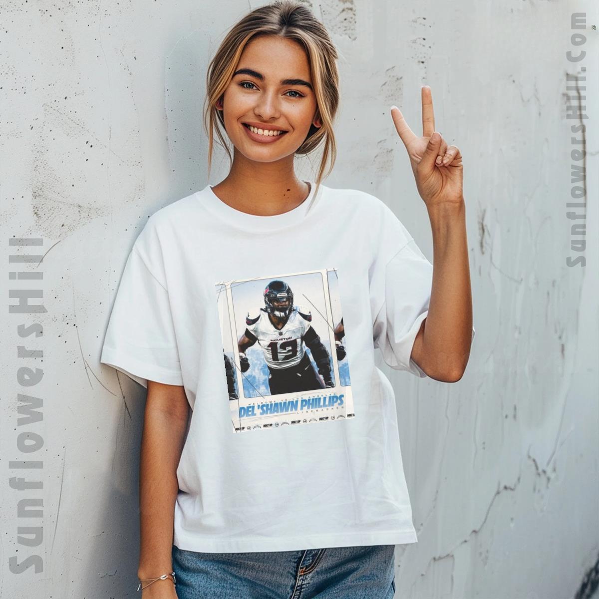 NFL Los Angeles Chargers Del'Shawn Phillips T-Shirt - Bolt Up Linebacker Apparel