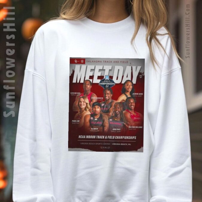 Oklahoma Sooners Meet Day 2025 NCAA Track & Field Championship Shirt - Official Poster Design