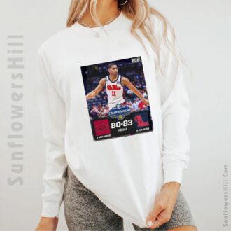 Ole Miss Rebels vs Arkansas Razorbacks Game Day Shirt - 2025 SEC Tournament Score 80-83 Fan Apparel