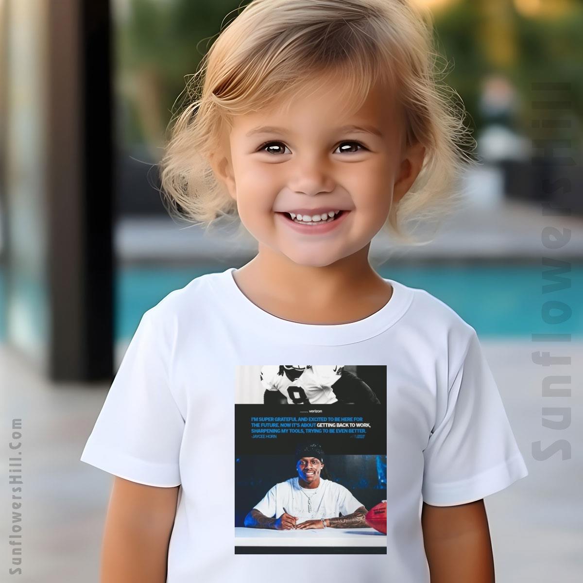 Poster Carolina Panthers Jaycee Horn Grateful & Excited T-Shirt, NFL Sports Fan Apparel