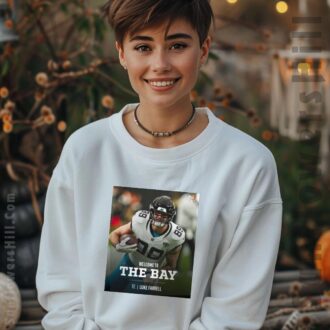 San Francisco 49ers NFL Welcome to the Bay TE Luke Farrell T-Shirt - Official Poster Design for Fans