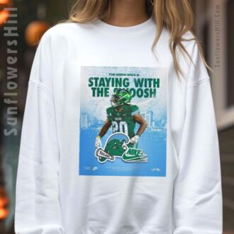 Tulane Green Wave Football Shirt - Official The Green Wave Is Staying With The Swoosh Poster Design