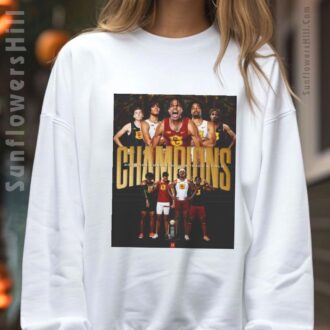 USC Trojans NCAA 2025 Track & Field Champions Shirt - Celebrate Elias Gerald, Brady Palen & Johnnie Blockburger