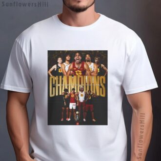 USC Trojans NCAA 2025 Track & Field Champions Shirt - Celebrate Elias Gerald, Brady Palen & Johnnie Blockburger