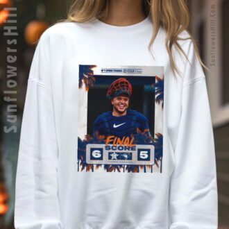 Yainer Radhames Houston Astros 6-5 Victory Poster T-Shirt - Toronto Blue Jays Spring Training at Cacti Park
