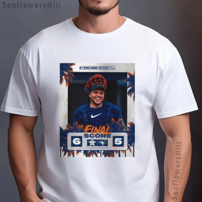 Yainer Radhames Houston Astros 6-5 Victory Poster T-Shirt - Toronto Blue Jays Spring Training at Cacti Park