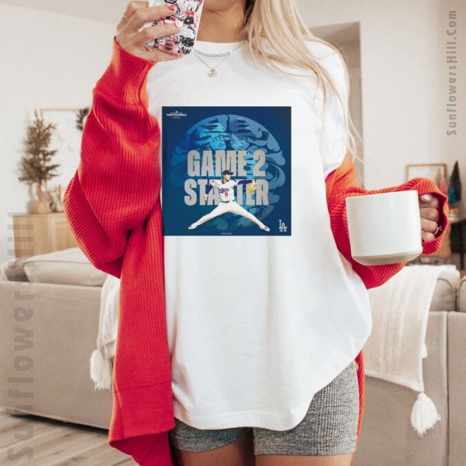 Los Angeles Dodgers MLB 2025 Roki Sasaki Game 2 Starters World Tour Tokyo Series T-Shirt