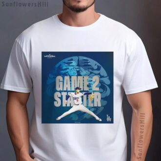 Los Angeles Dodgers MLB 2025 Roki Sasaki Game 2 Starters World Tour Tokyo Series T-Shirt