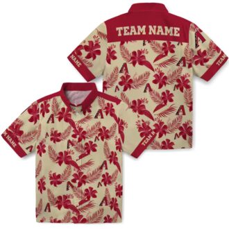 Arizona Diamondbacks Botanical Print Hawaiian Shirt - Tropical Summer Aloha Gear