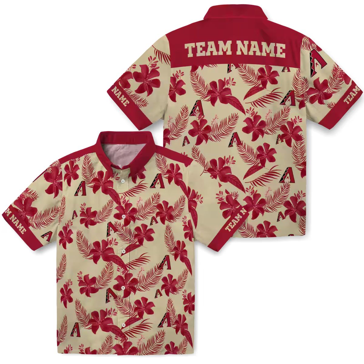 Arizona Diamondbacks Botanical Print Hawaiian Shirt - Tropical Summer Aloha Gear
