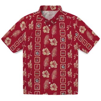 Arizona Diamondbacks Floral Aloha Shirt - Red MLB Team Hawaiian Shirt for Beach & Summer