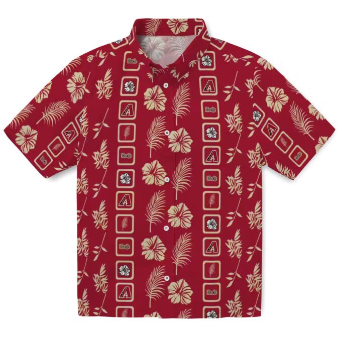 Arizona Diamondbacks Floral Aloha Shirt - Red MLB Team Hawaiian Shirt for Beach & Summer