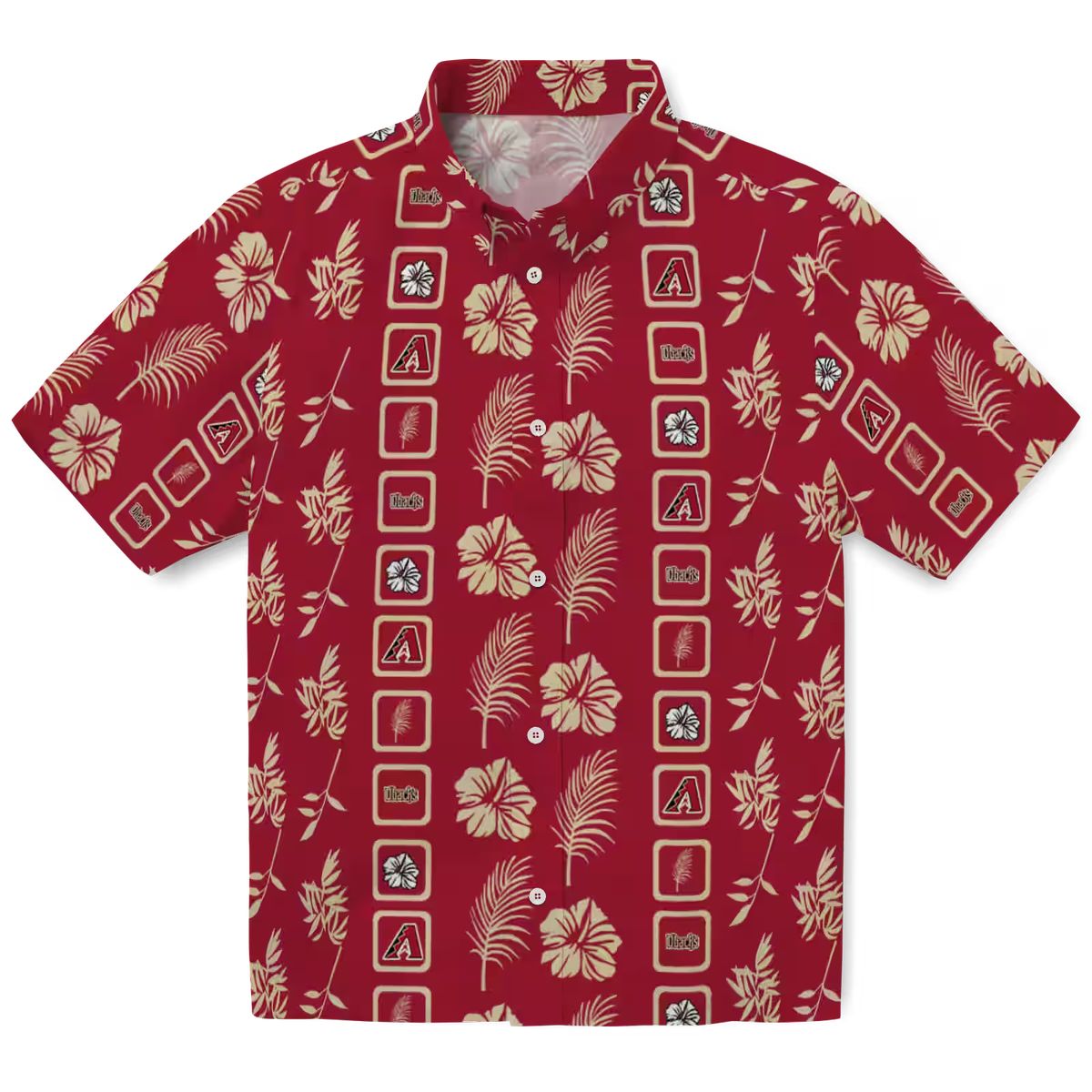 Arizona Diamondbacks Floral Aloha Shirt - Red MLB Team Hawaiian Shirt for Beach & Summer