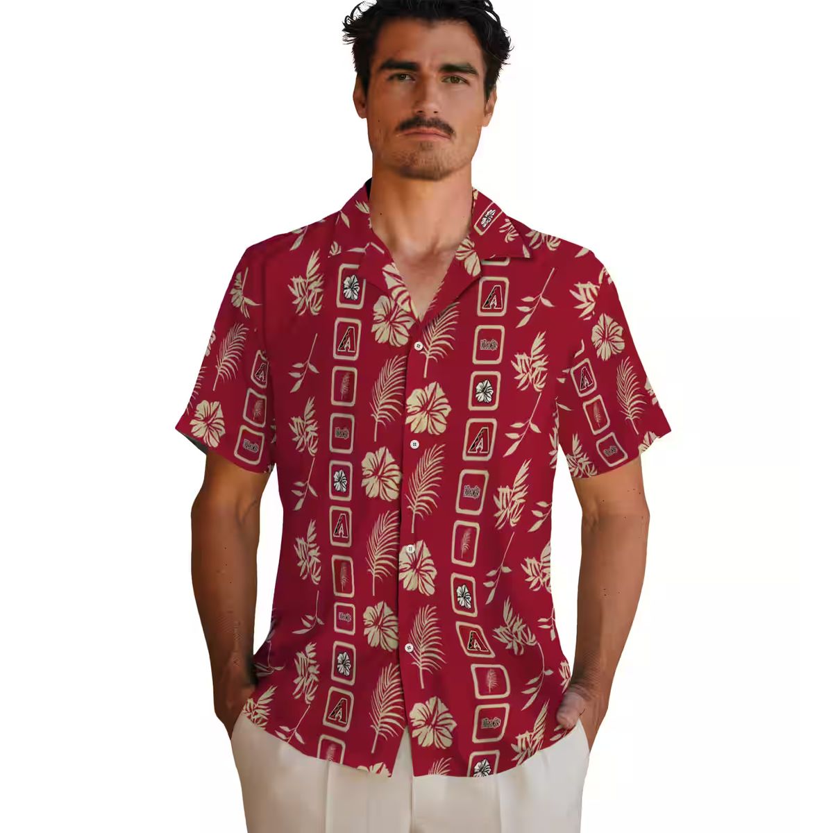 Arizona Diamondbacks Floral Aloha Shirt - Red MLB Team Hawaiian Shirt for Beach & Summer