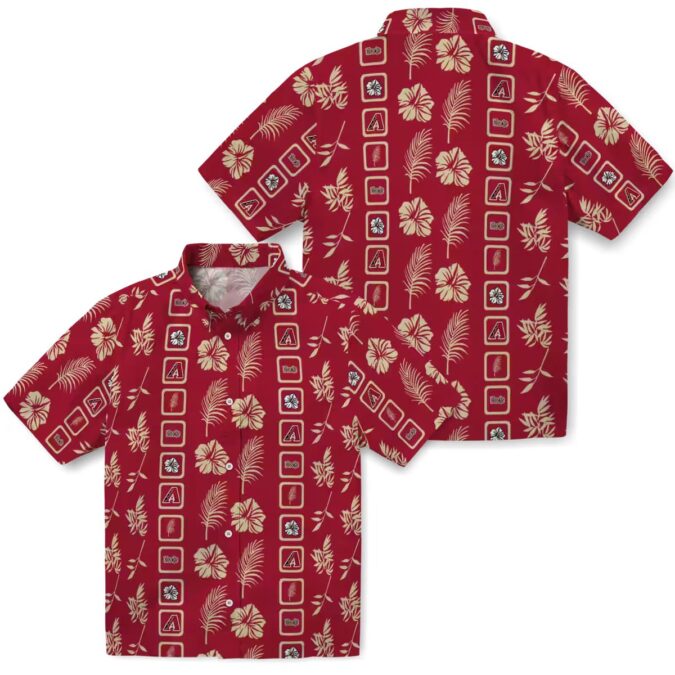 Arizona Diamondbacks Floral Aloha Shirt - Red MLB Team Hawaiian Shirt for Beach & Summer