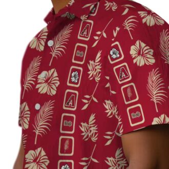 Arizona Diamondbacks Floral Aloha Shirt - Red MLB Team Hawaiian Shirt for Beach & Summer