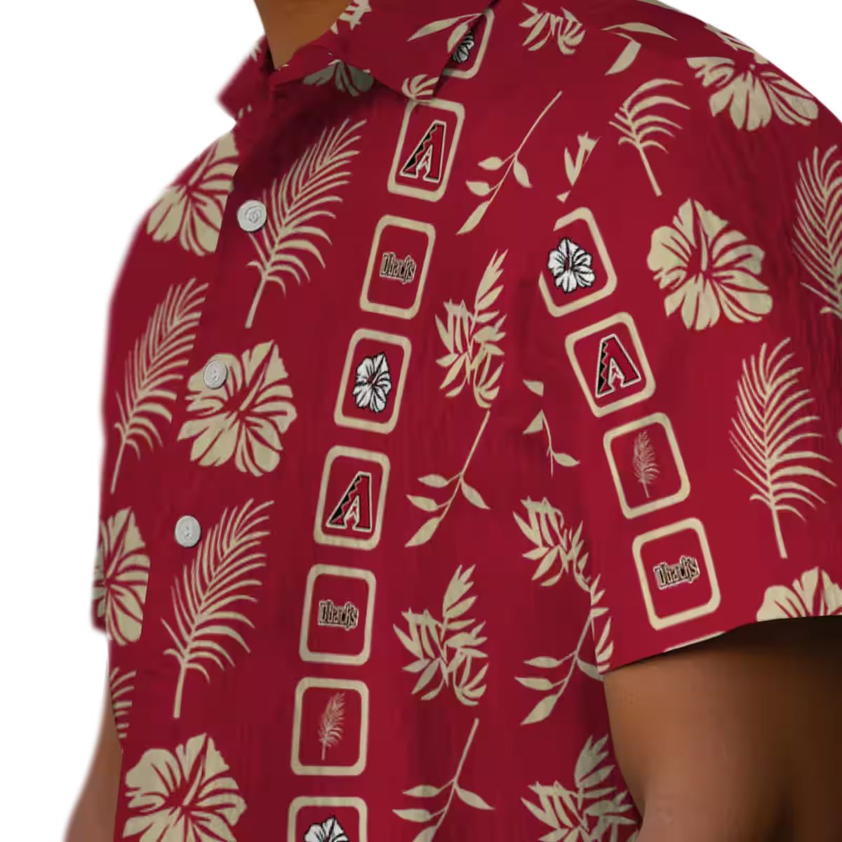 Arizona Diamondbacks Floral Aloha Shirt - Red MLB Team Hawaiian Shirt for Beach & Summer