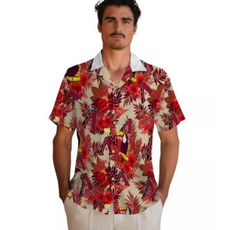 Arizona Diamondbacks Floral Toucan Hawaiian Shirt - MLB Team Red Tropical Aloha Apparel