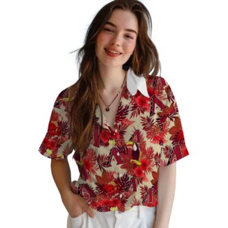 Arizona Diamondbacks Floral Toucan Hawaiian Shirt - MLB Team Red Tropical Aloha Apparel