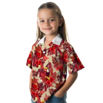 Arizona Diamondbacks Floral Toucan Hawaiian Shirt - MLB Team Red Tropical Aloha Apparel