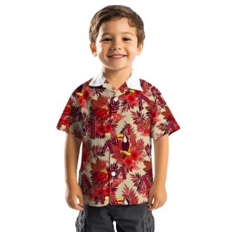 Arizona Diamondbacks Floral Toucan Hawaiian Shirt - MLB Team Red Tropical Aloha Apparel