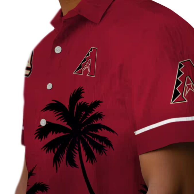Arizona Diamondbacks Hawaiian Summer Shirt - Sunset Beach Red Black MLB Aloha Shirt for Men