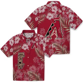 Arizona Diamondbacks Hibiscus Print Red Hawaiian Shirt - MLB Team Tropical Vacation Wear