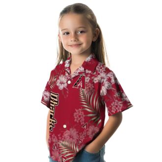Arizona Diamondbacks Hibiscus Print Red Hawaiian Shirt - MLB Team Tropical Vacation Wear