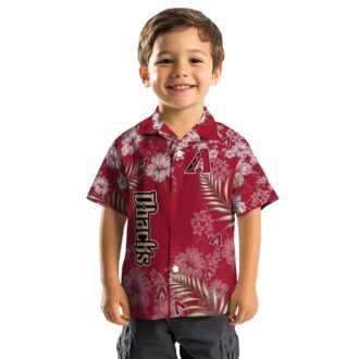 Arizona Diamondbacks Hibiscus Print Red Hawaiian Shirt - MLB Team Tropical Vacation Wear