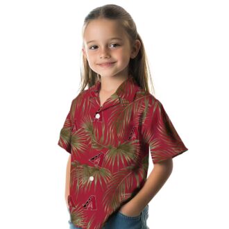 Arizona Diamondbacks Leafy Palms Hawaiian Shirt - MLB Red Tropical Summer Beachwear