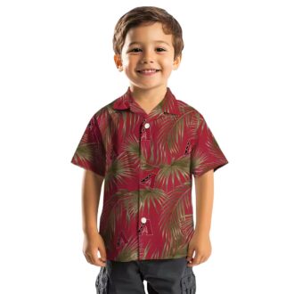 Arizona Diamondbacks Leafy Palms Hawaiian Shirt - MLB Red Tropical Summer Beachwear