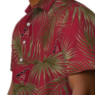 Arizona Diamondbacks Leafy Palms Hawaiian Shirt - MLB Red Tropical Summer Beachwear