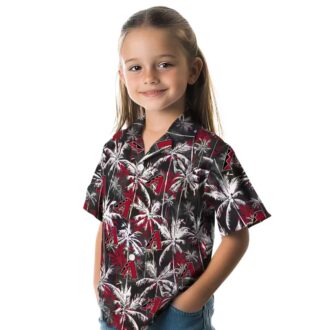 Arizona Diamondbacks Palm Pattern Shirt - Red Black MLB Hawaiian Shirt for Summer Vacation