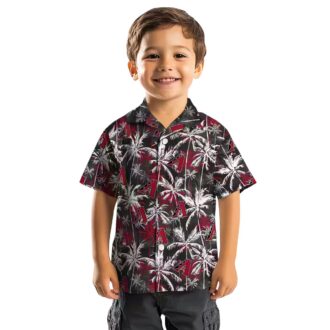 Arizona Diamondbacks Palm Pattern Shirt - Red Black MLB Hawaiian Shirt for Summer Vacation