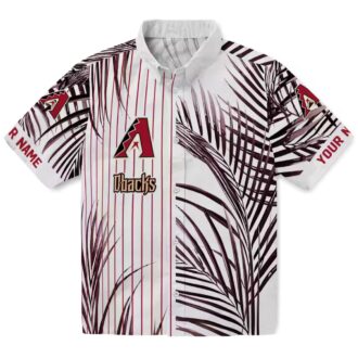 Arizona Diamondbacks Palm Stripes Aloha Shirt - Red, Black, White MLB Tropical Summer Gear