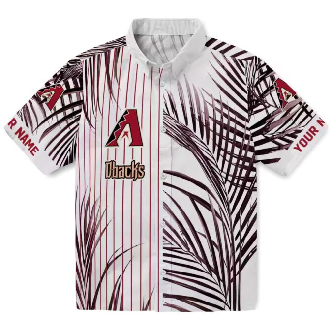 Arizona Diamondbacks Palm Stripes Aloha Shirt - Red, Black, White MLB Tropical Summer Gear