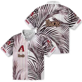Arizona Diamondbacks Palm Stripes Aloha Shirt - Red, Black, White MLB Tropical Summer Gear