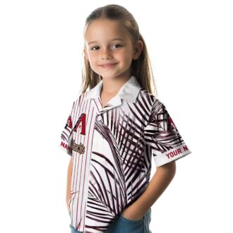 Arizona Diamondbacks Palm Stripes Aloha Shirt - Red, Black, White MLB Tropical Summer Gear