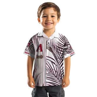 Arizona Diamondbacks Palm Stripes Aloha Shirt - Red, Black, White MLB Tropical Summer Gear