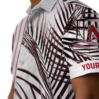 Arizona Diamondbacks Palm Stripes Aloha Shirt - Red, Black, White MLB Tropical Summer Gear