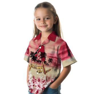 Arizona Diamondbacks Personalized Tropical Hawaiian Shirt, Canoe Red Summer MLB Apparel