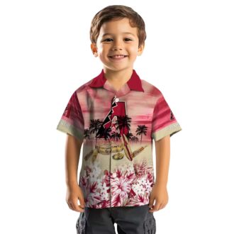 Arizona Diamondbacks Personalized Tropical Hawaiian Shirt, Canoe Red Summer MLB Apparel