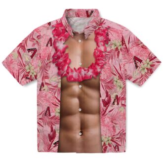 Arizona Diamondbacks Red Hawaiian Aloha Shirt - Stylish MLB Chest Illusion Summer Fan Gear