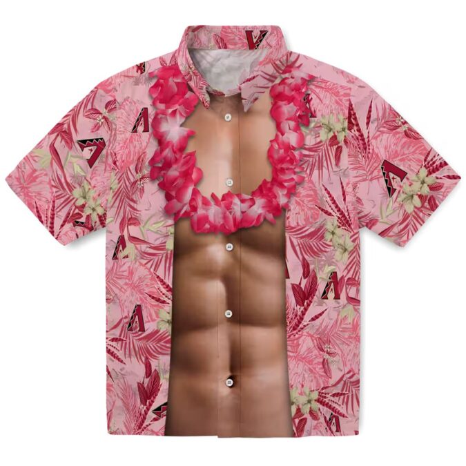 Arizona Diamondbacks Red Hawaiian Aloha Shirt - Stylish MLB Chest Illusion Summer Fan Gear
