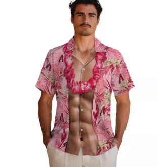 Arizona Diamondbacks Red Hawaiian Aloha Shirt - Stylish MLB Chest Illusion Summer Fan Gear