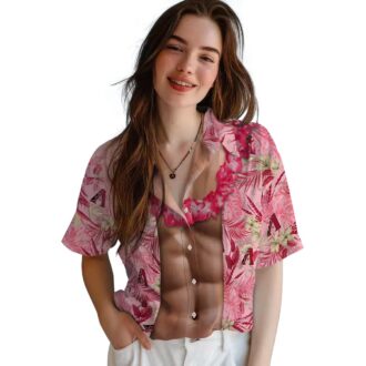Arizona Diamondbacks Red Hawaiian Aloha Shirt - Stylish MLB Chest Illusion Summer Fan Gear