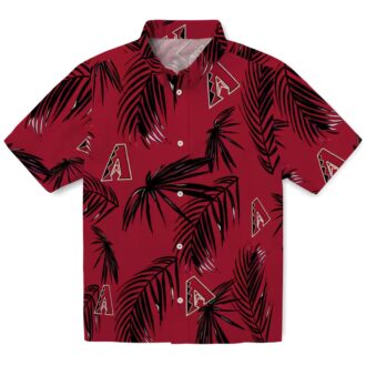 Arizona Diamondbacks Red Hawaiian Shirt - Palm Leaf Design MLB Fan Beach Shirt