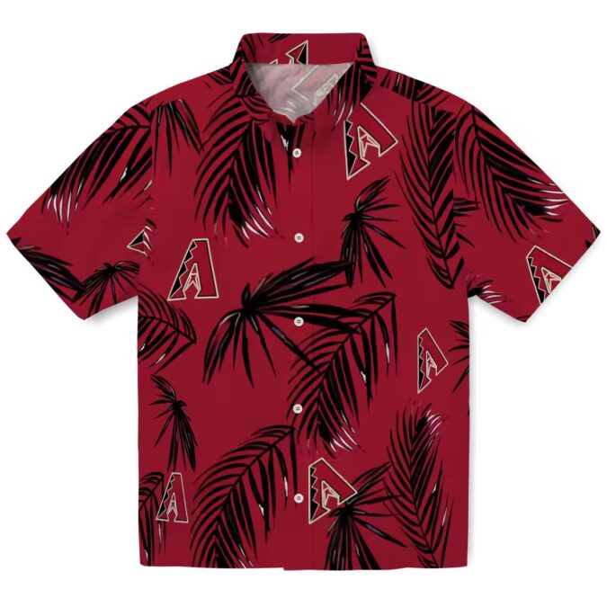 Arizona Diamondbacks Red Hawaiian Shirt - Palm Leaf Design MLB Fan Beach Shirt