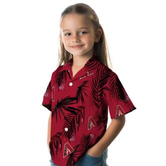 Arizona Diamondbacks Red Hawaiian Shirt - Palm Leaf Design MLB Fan Beach Shirt